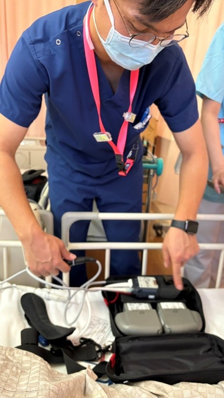 補助人工心臓管理の様子